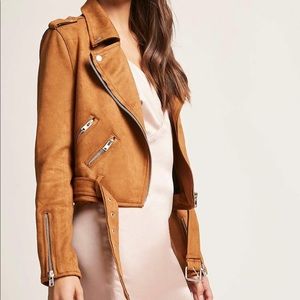 1 day sale! Faux suede Moto jacket